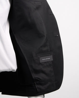 Tagliatore Black Soft Structured Solid Suit Black  4