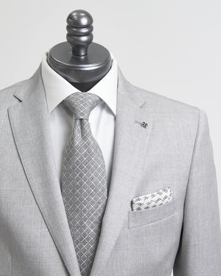 Tagliatore Super 110s Solid Light Grey Suit Grey 1 1