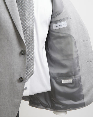 Tagliatore Super 110s Solid Light Grey Suit Grey 1 4