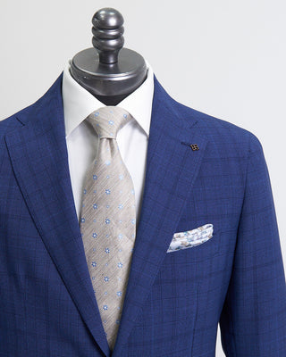 Tagliatore Super 130S Wool Tonal Check Suit Blue 1 1