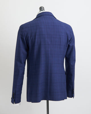 Tagliatore Super 130S Wool Tonal Check Suit Blue 1 6