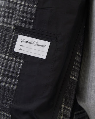 Tagliatore Grey Ink Chalk Check Wool Blend Sport Jacket Grey 1 7