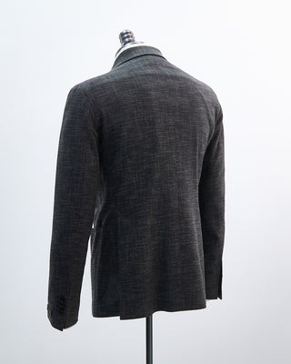 Tagliatore Charcoal Textured Cotton Blend Sport Jacket Charcoal 1 1