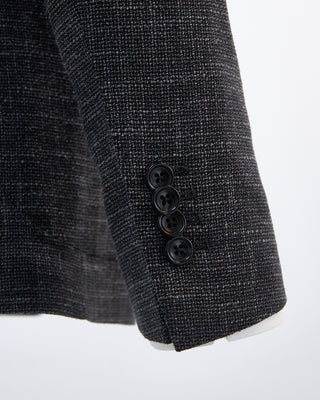 Tagliatore Charcoal Textured Cotton Blend Sport Jacket Charcoal 1 2