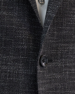 Tagliatore Charcoal Textured Cotton Blend Sport Jacket Charcoal 1 3