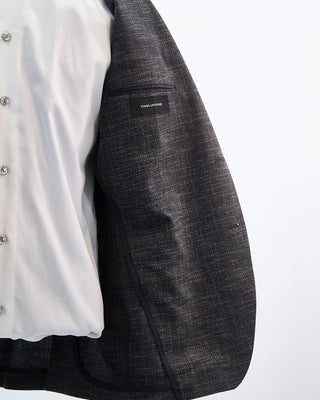 Tagliatore Charcoal Textured Cotton Blend Sport Jacket Charcoal 1 6