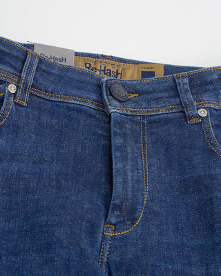 Re HasH Lino Cotone Stretch Summer Denim Jeans Indigo 1 4
