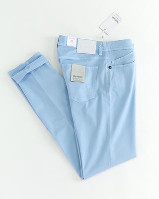 Re HasH Light Blue Cotton Tencel Lightweight Summer Pants Light Blue 9