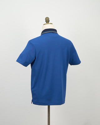 Paul  Shark Printed Fin Seaqual® Yarn Polo Shirt Blueberry 1260