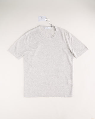 Gran Sasso Linen  Cotton Fine Knit T Shirt Grey 1 1224