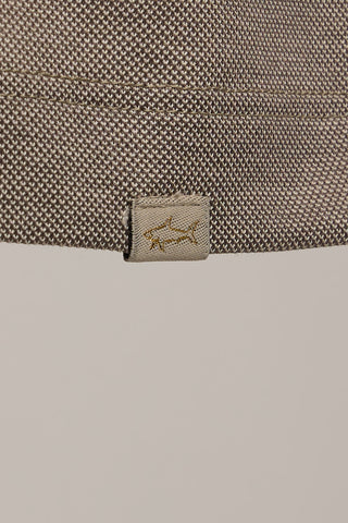 Paul  Shark Shark Tag Two Tone Cotton Pique Polo Taupe 7