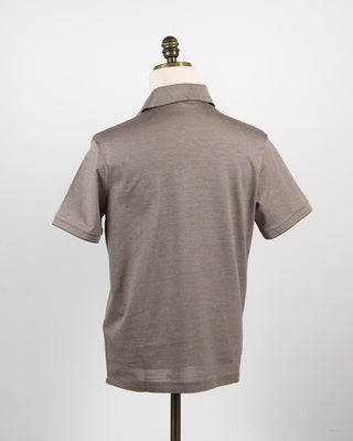 Paul  Shark Shark Tag Two Tone Cotton Pique Polo Taupe 81