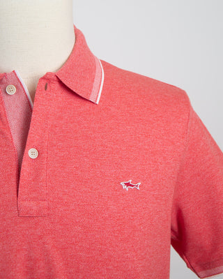 Paul  Shark Jasper Cotton Pique Polo Coral 1887