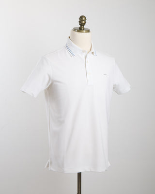 Paul  Shark Printed Fin Seaqual® Yarn Polo Shirt White 1731