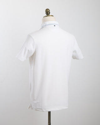 Paul  Shark Printed Fin Seaqual® Yarn Polo Shirt White 1732