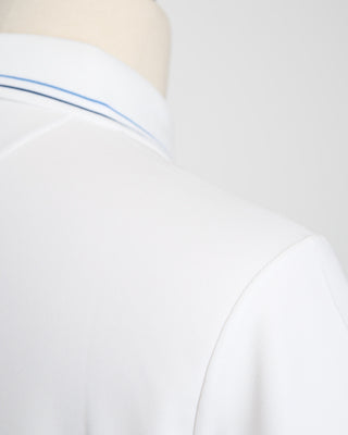 Paul  Shark Printed Fin Seaqual® Yarn Polo Shirt White 1733