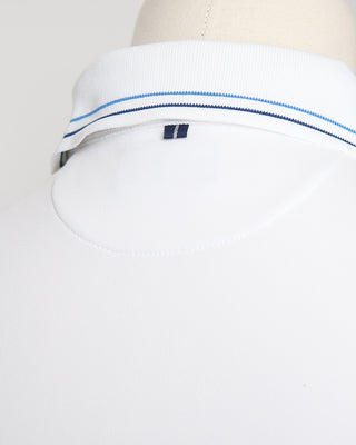 Paul  Shark Printed Fin Seaqual® Yarn Polo Shirt White 1734