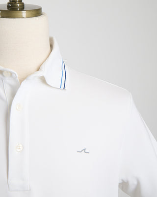 Paul  Shark Printed Fin Seaqual® Yarn Polo Shirt White 1735