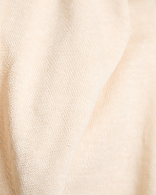 Gran Sasso Linen  Cotton Fine Knit T Shirt Cream 1840