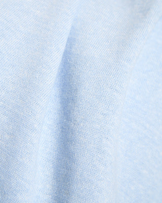 Gran Sasso Linen  Cotton Fine Knit T Shirt Light Blue 1824