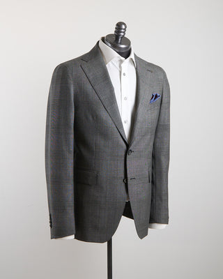 Tagliatore Prince Of Wales Suit Grey  Black 1436