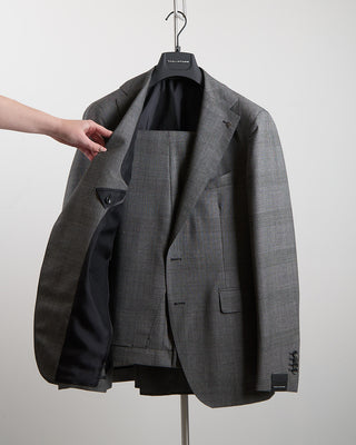 Tagliatore Prince Of Wales Suit Grey  Black 1447