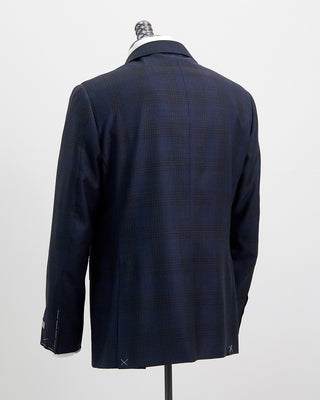 Canali Shadow Check Super 130s Navy Suit Navy  5