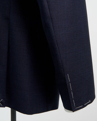 Canali Tonal Prince Of Wales Super 130s Navy Suit Navy  5