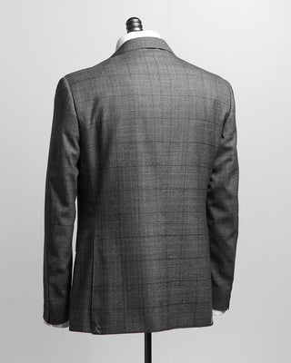 Canali Prince Of Wales Super 130s Grey Suit Grey 