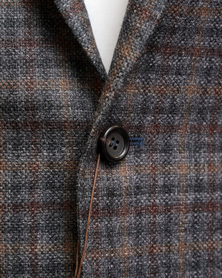 Canali Checked Wool Linen Silk Sport Jacket Multi  4