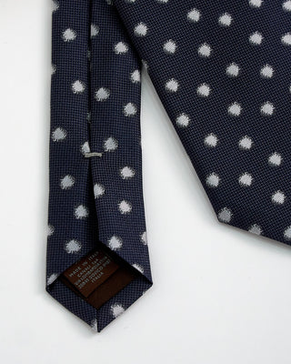 Canali Soft Dots Jacquard Silk Necktie Grey 1 1
