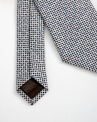 Canali Dots Jacquard Silk Necktie White 1 1
