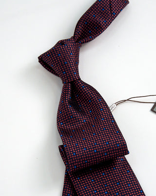 Canali Dots Jacquard Silk Necktie Red 1 2