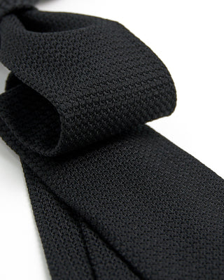 Dion Silk Grenadine Necktie Black  1