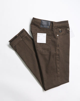 AG Jeans Tellis Deep Woodland Sateen Cotton 5 Pocket Pants Brown 868