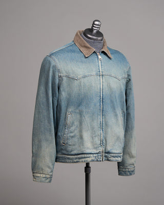 AG Jeans Philip Zip Contrast Collar Denim Jacket Indigo 2 5215
