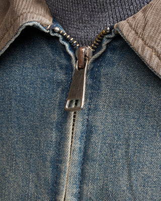 AG Jeans Philip Zip Contrast Collar Denim Jacket Indigo 6 5218