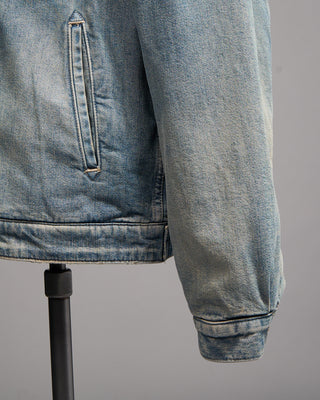 AG Jeans Philip Zip Contrast Collar Denim Jacket Indigo 7 5217