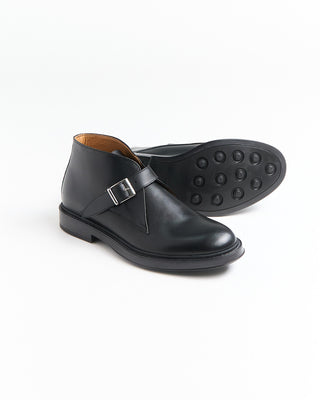 Giulio Moretti Monk Strap Leather Chukkas Black 2023