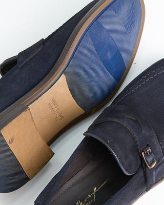 Ton Goût Prussian Suede Monkstrap Loafers Navy  1