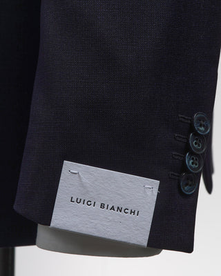 Luigi Bianchi Mantova Vitale Barberis Canonico Navy Nailhead Wool Suit Navy  6