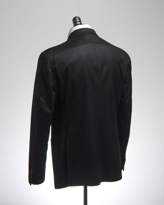 L.B.M. 1911 Black Untreated Solid Wool Soft Jacket Black  8