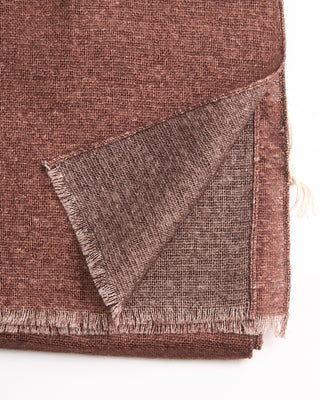 L.B.M. 1911 Soft Brushed Wool Tonal Exploded Paisley Scarf Brown  3