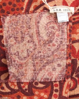 L.B.M. 1911 Soft Brushed Wool Artistic Floral Scarf Tan  2
