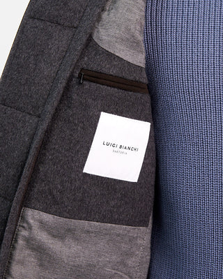 Luigi Bianchi Mantova Colombo Wool  Cashmere Hybrid Travel Topcoat Grey  7