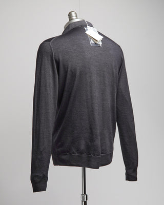 Filippo De Laurentiis 16 Gauge Garment Dyed Polo Grey