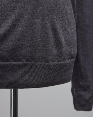 Filippo De Laurentiis 16 Gauge Garment Dyed Polo Grey  4