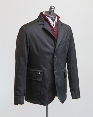 Manto Black Twill Hybrid Outerwear Blazer Black  6