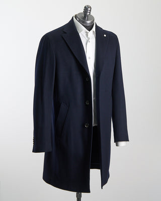 Luigi Bianchi Mantova Navy Colombo Thermo Topcoat Navy  1
