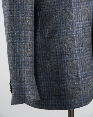 Luigi Bianchi Mantova Wool Check Travel Sport Jacket Grey  3